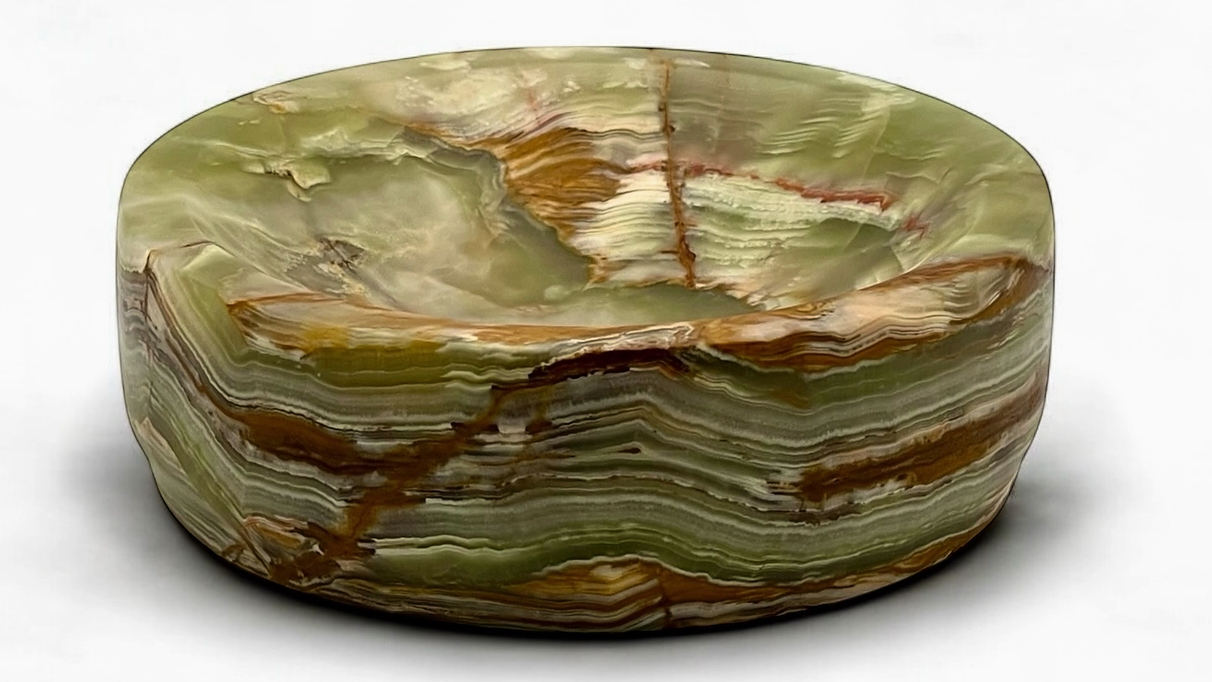 8" Key Bowl Verde Onyx Honed