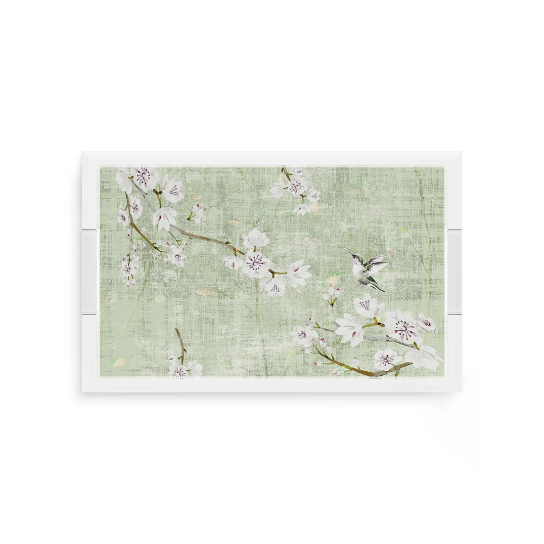 Blossom Fantasia Celadon Acrylic Rectangle Decorative Tray - LaFayes