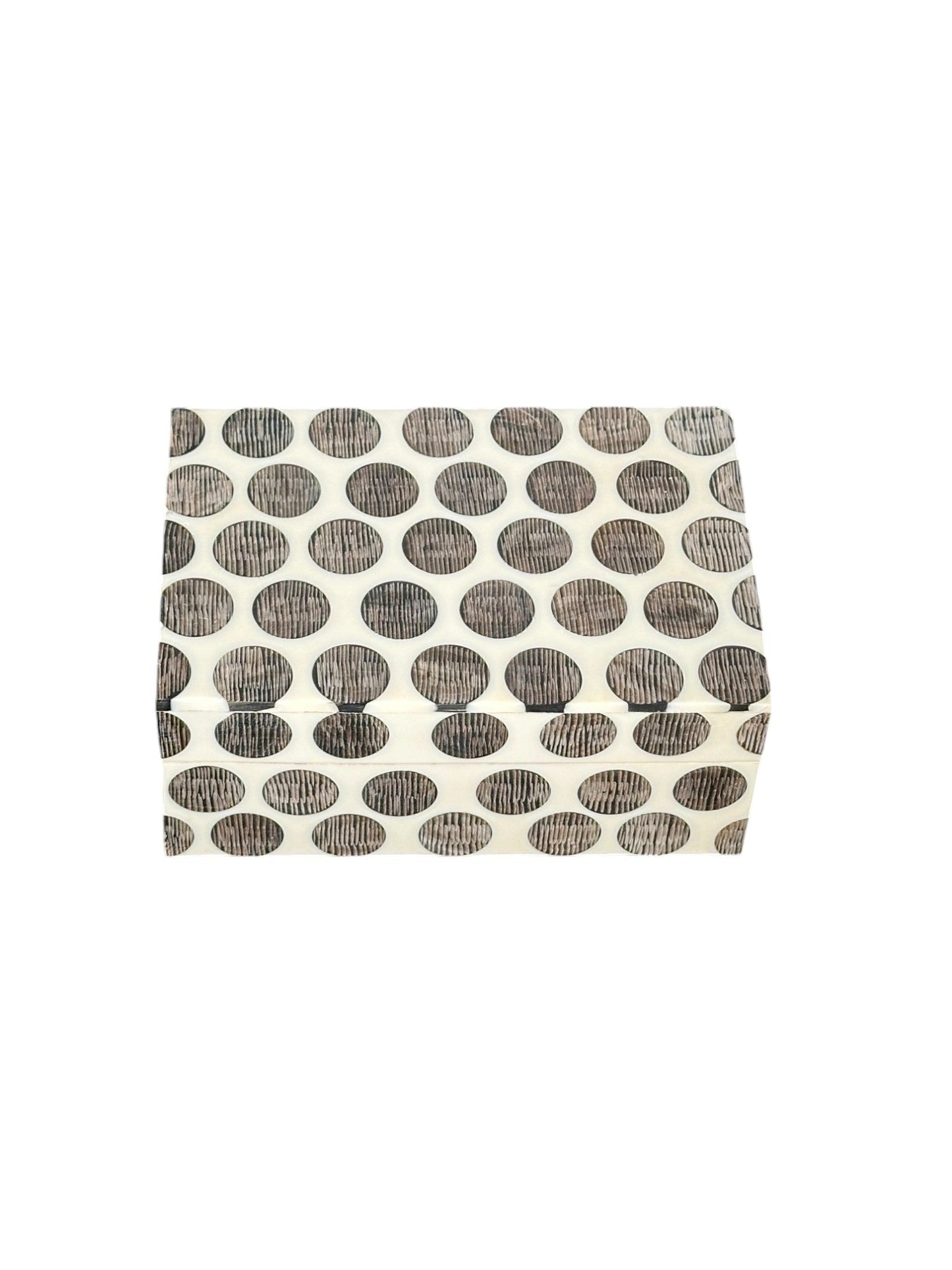 Box with Chiseled Circles of Horn - The Art of Broken Pieces