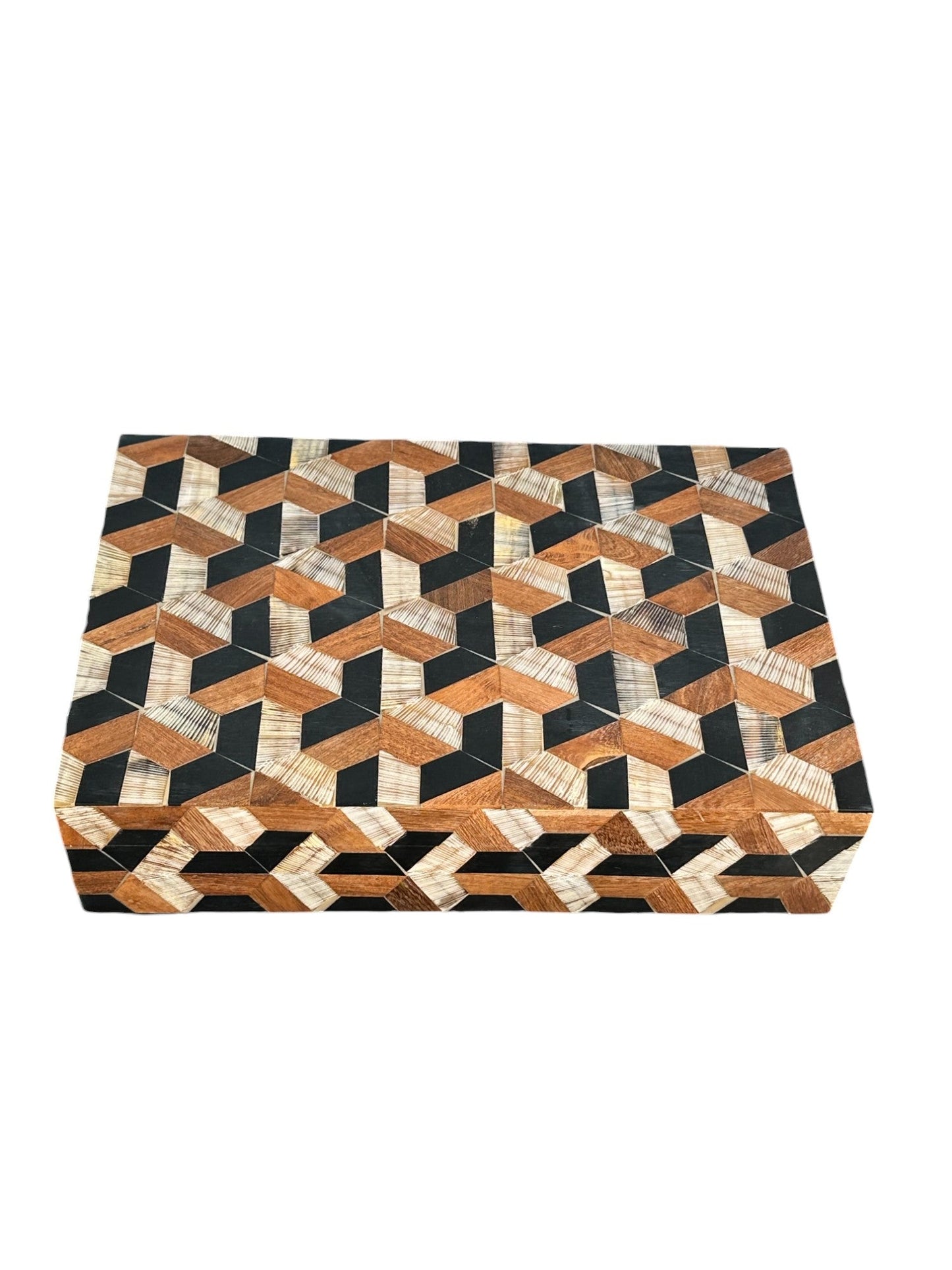 Contemporary Goyard Inspired Bone Box - The Art of Broken Pieces