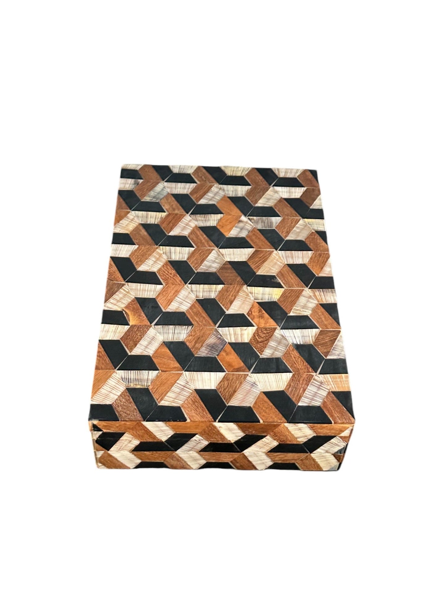 Contemporary Goyard Inspired Bone Box - The Art of Broken Pieces