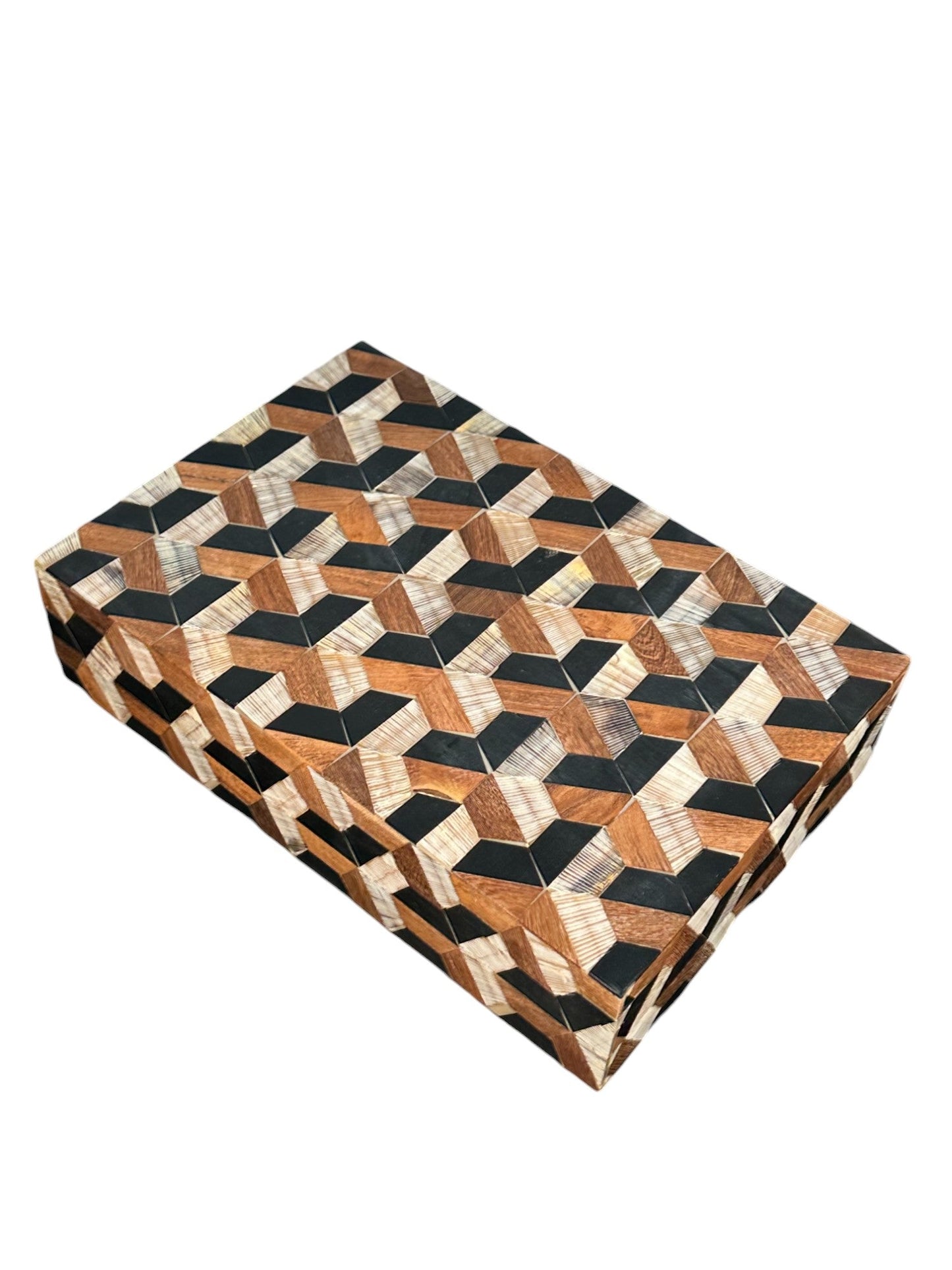 Contemporary Goyard Inspired Bone Box - The Art of Broken Pieces