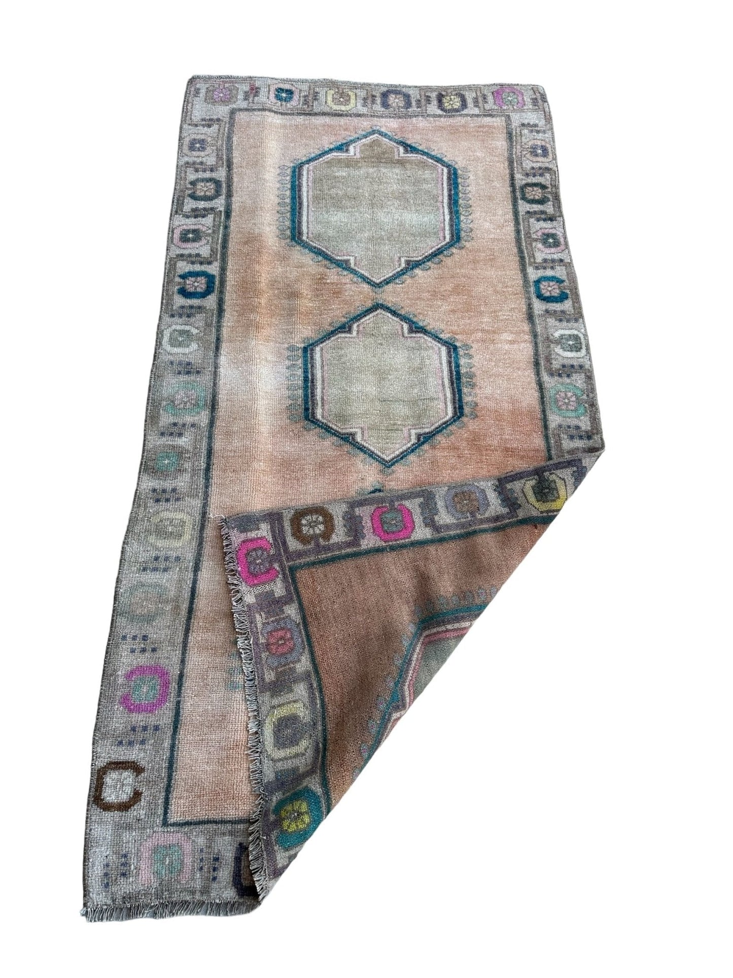 Decorative Turkish Tribal Vintage Rug - The Art of Broken Pieces