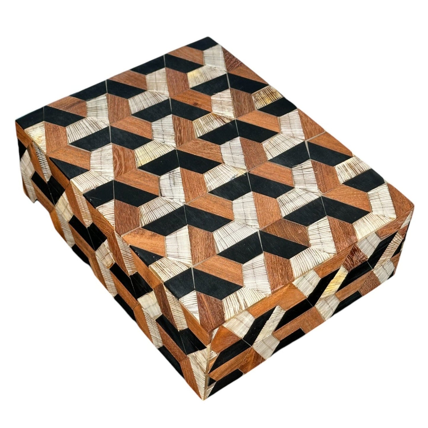 Goyard Inspired Bone & Horn Box - The Art of Broken Pieces