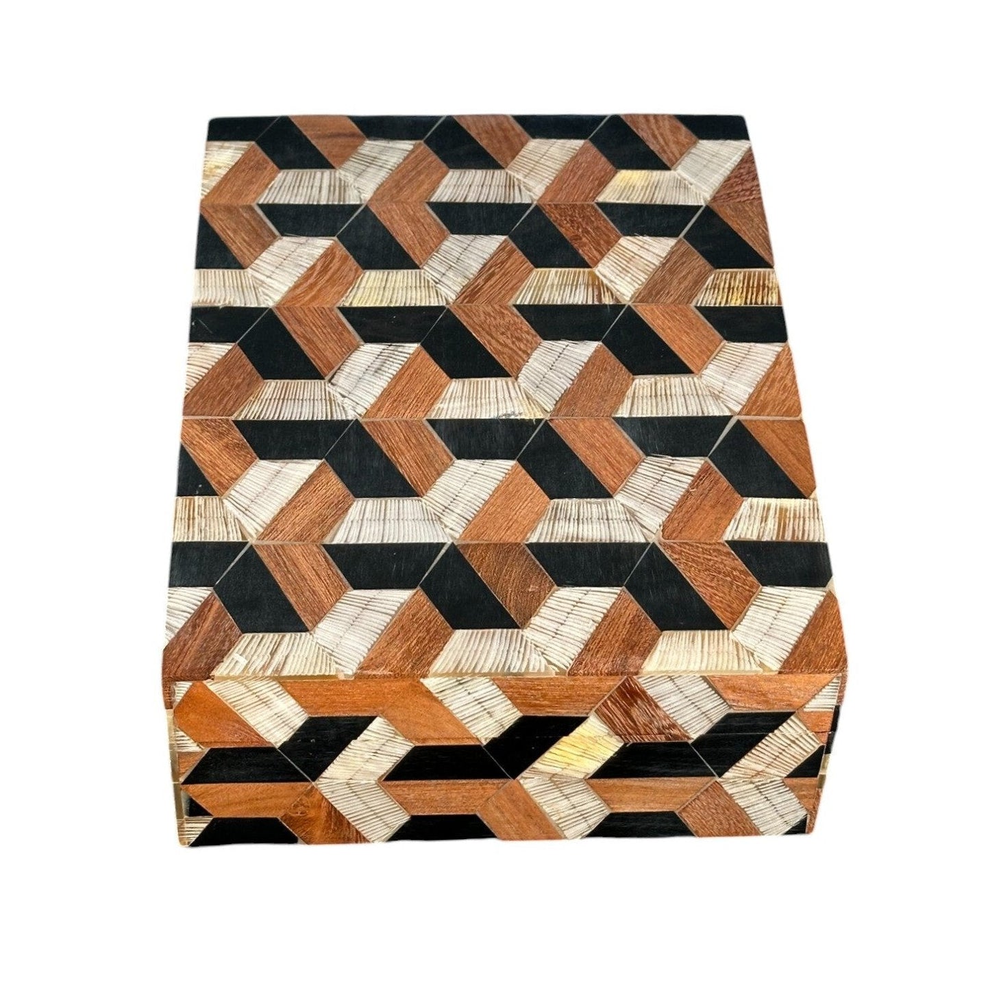 Goyard Inspired Bone & Horn Box - The Art of Broken Pieces