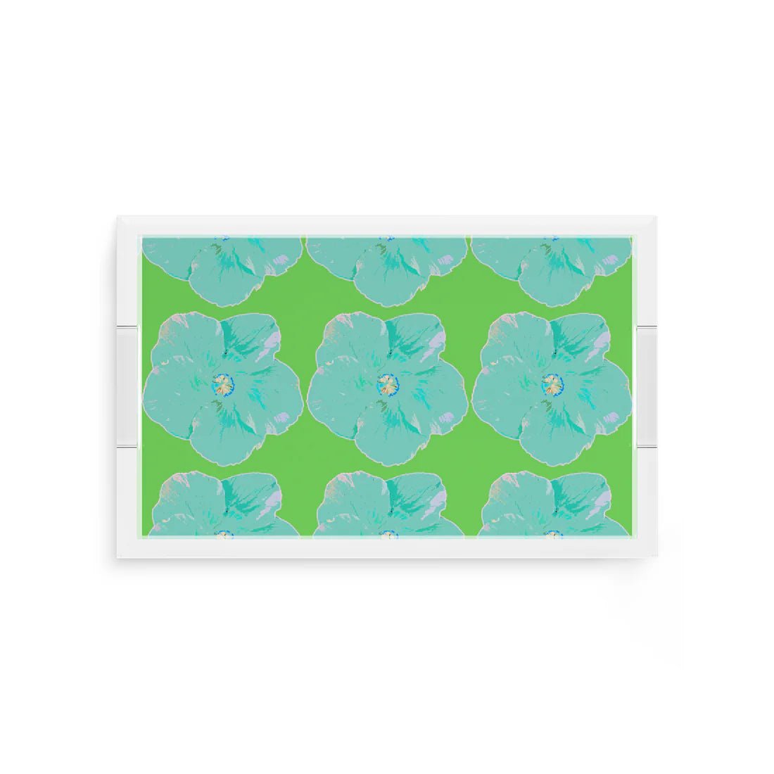 Hibiscus Colony Acrylic Rectangle Decorative Tray - LaFayes
