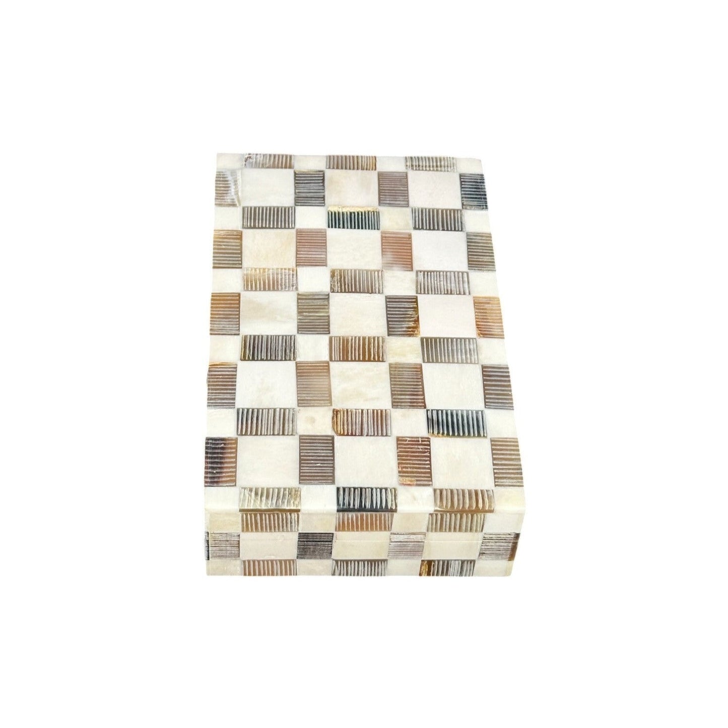 Horn and Bone Checkered Box - The Art of Broken Pieces