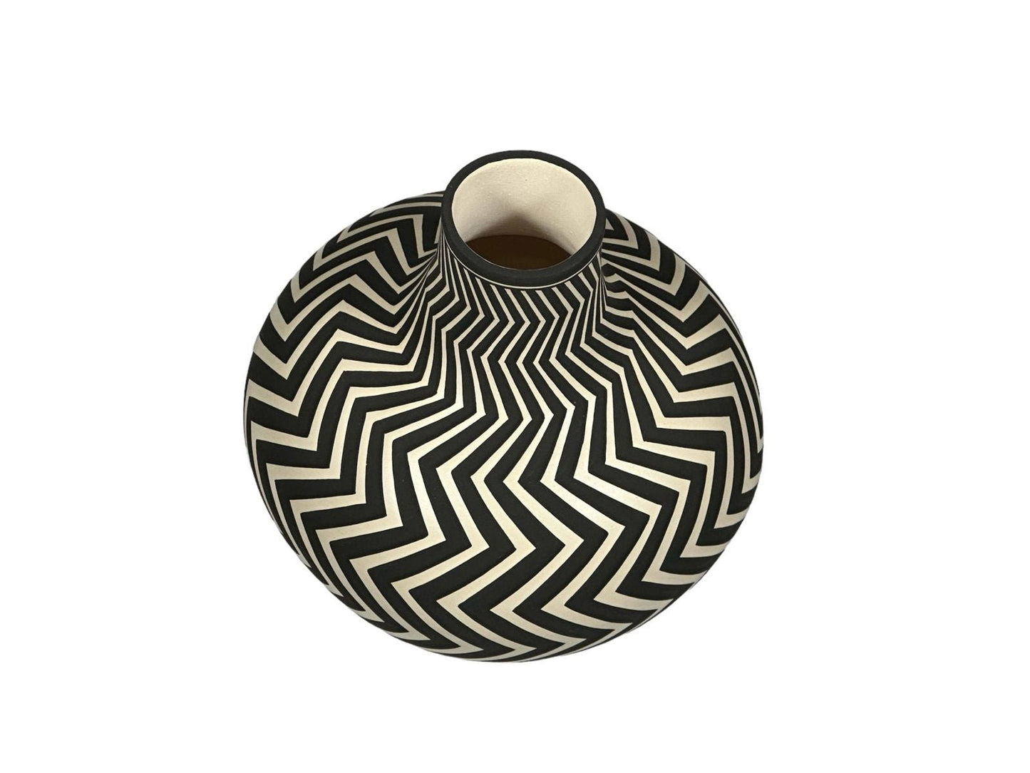Paula Estevan - Acoma - Black/White Seed Pot - The Art of Broken Pieces