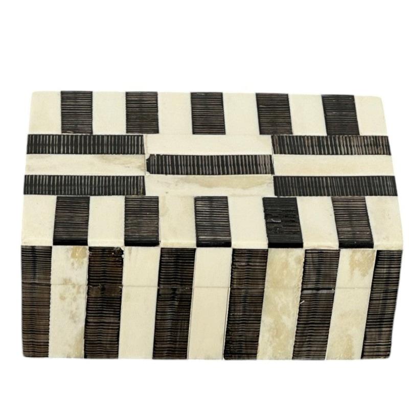 Petite Abstract Domino Horn Box - The Art of Broken Pieces