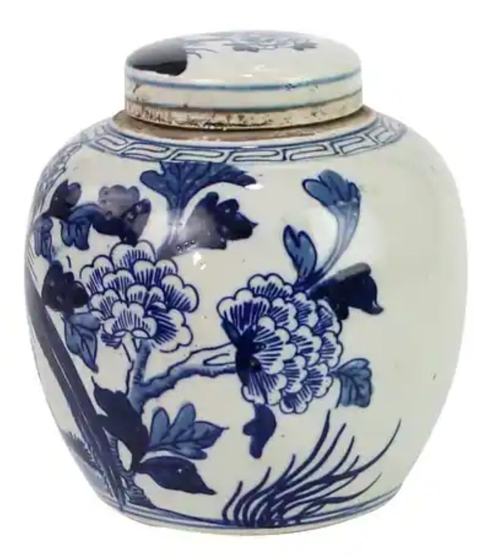 Pheasant with Peony Mini Jar - The Art of Broken Pieces