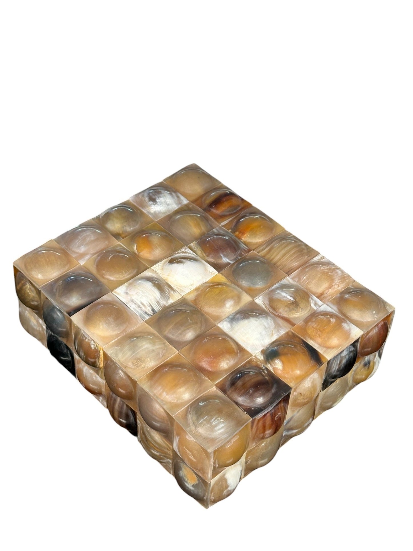 Round Convex Decorative Stone Box - The Art of Broken Pieces