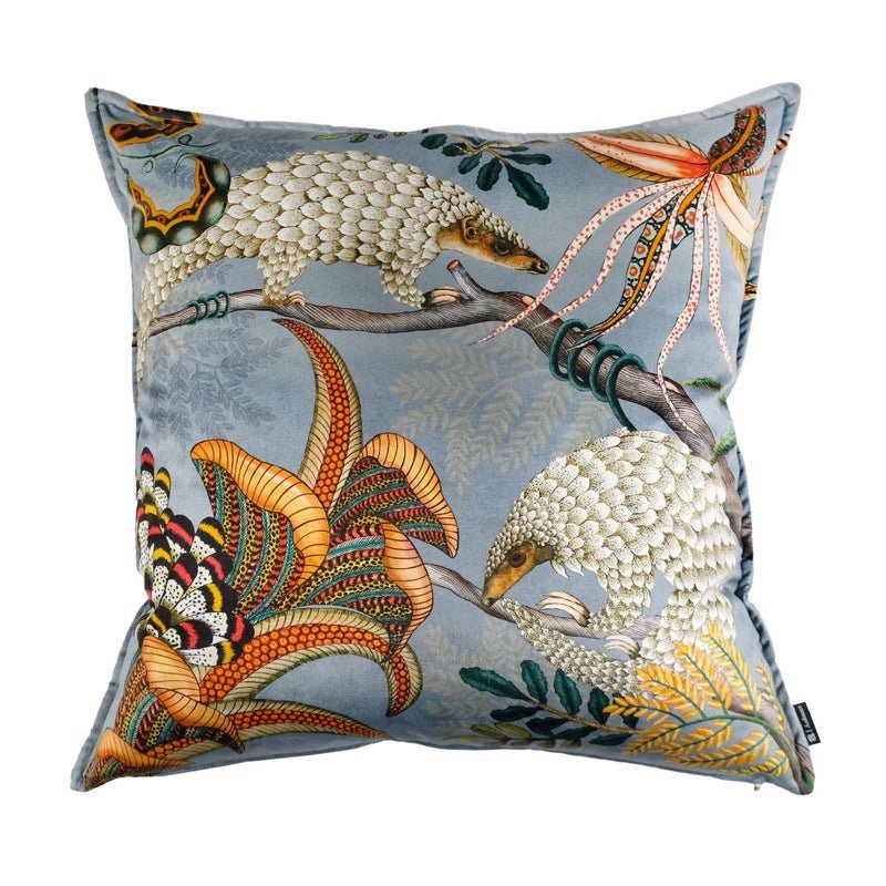 Thanda Pangolin Pillow - Velvet - Ash - The Art of Broken Pieces