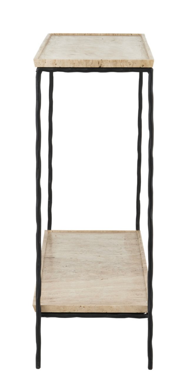 Travertine Console Table - The Art of Broken Pieces