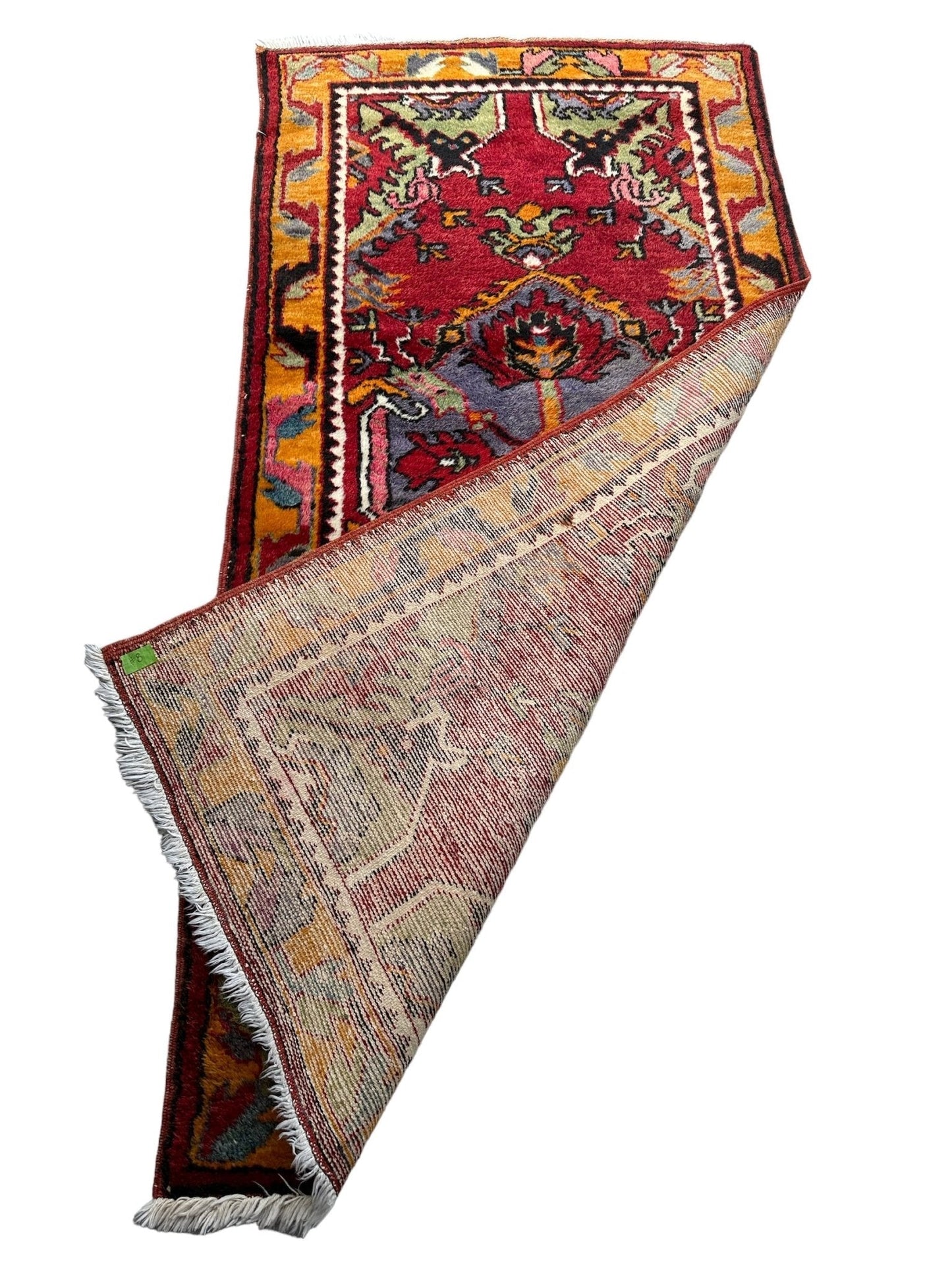 Unique Vintage Anatolian Wool Rug - The Art of Broken Pieces