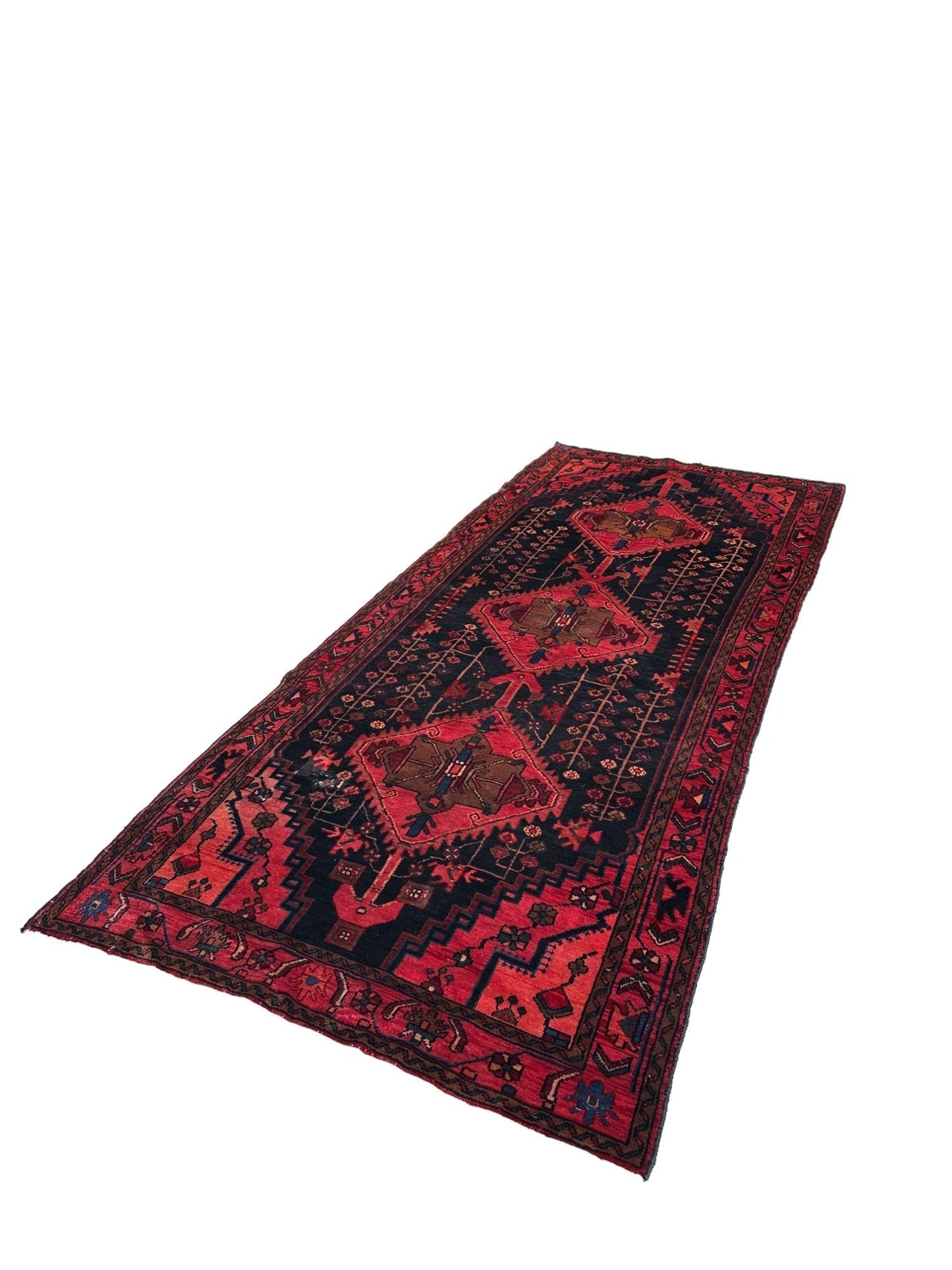 Vintage Persian Hamadan Runner - The Art of Broken Pieces