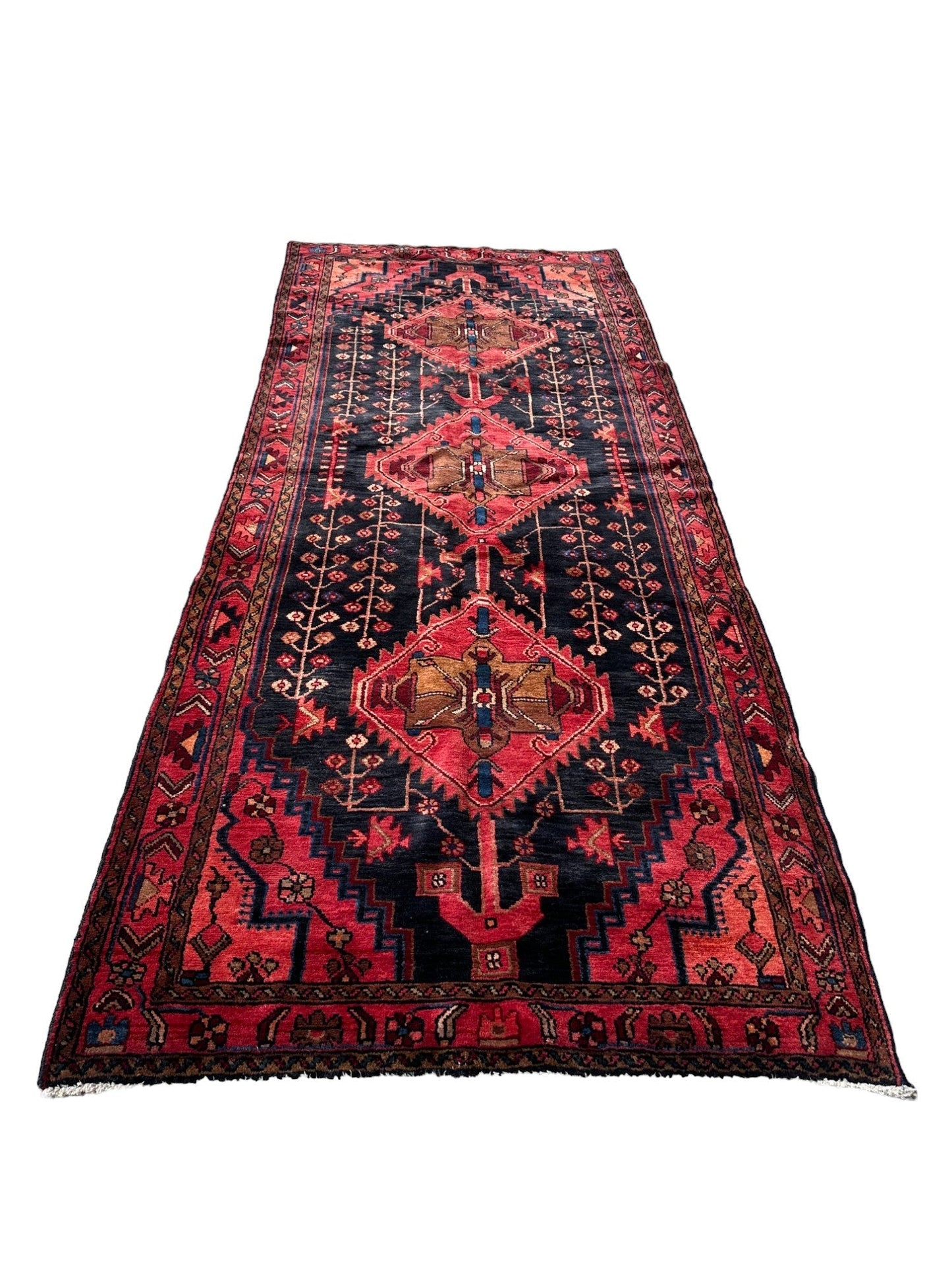 Vintage Persian Hamadan Runner - The Art of Broken Pieces