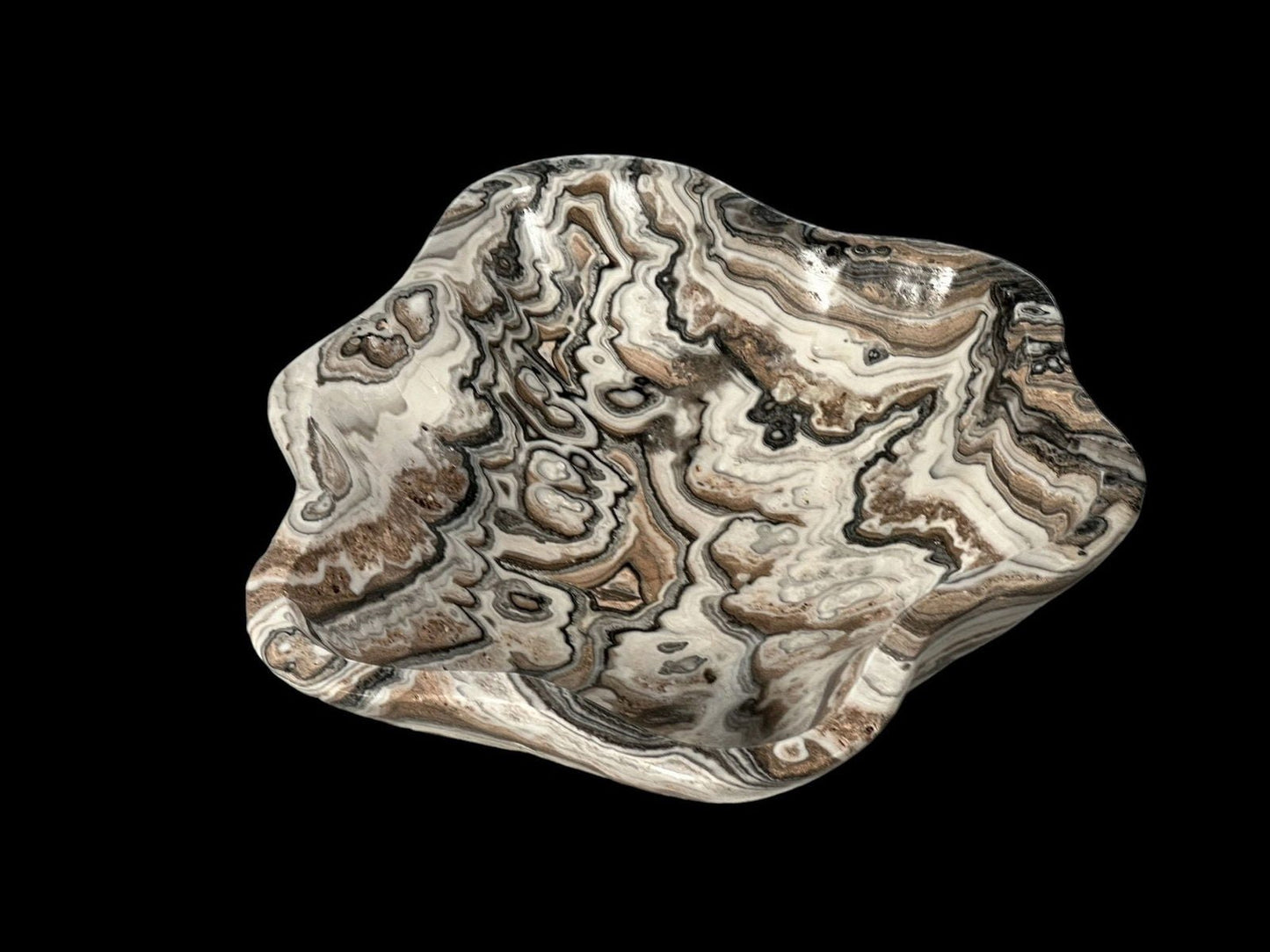 Zebra Style Mexican Agate Bowl - The Art of Broken Pieces