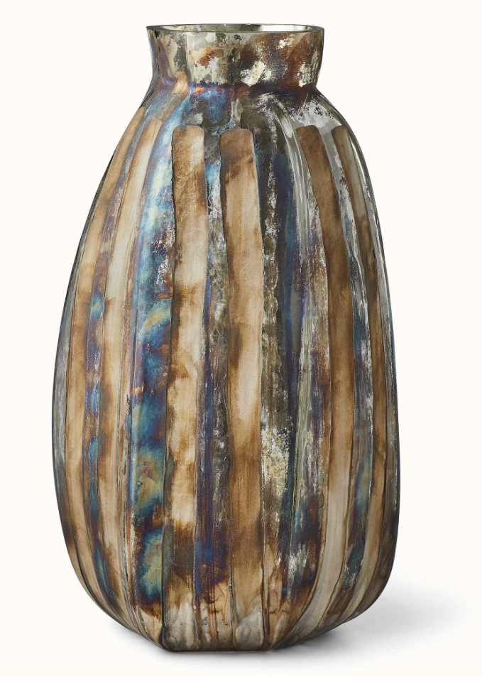 Tall Ripple Vase - Bronze