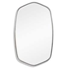 Duronia Silver Leaf Hand - Forged Iron Mirror with 1¼″ Bevel - LaFayes