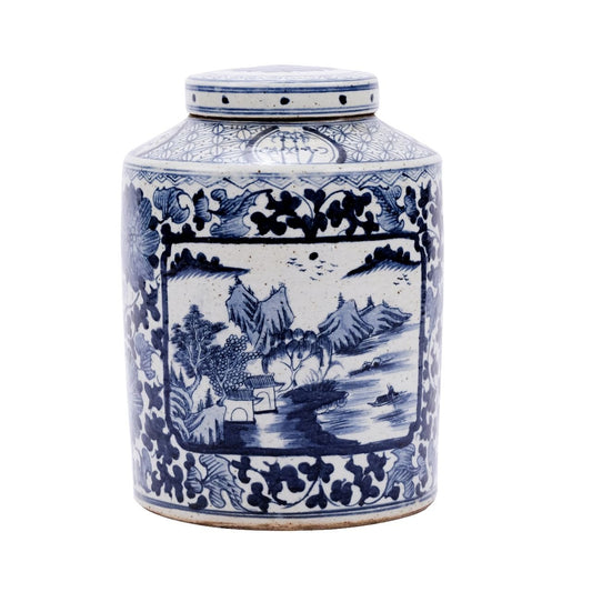 Floral Motif Dynasty Tea Jar - The Art of Broken Pieces