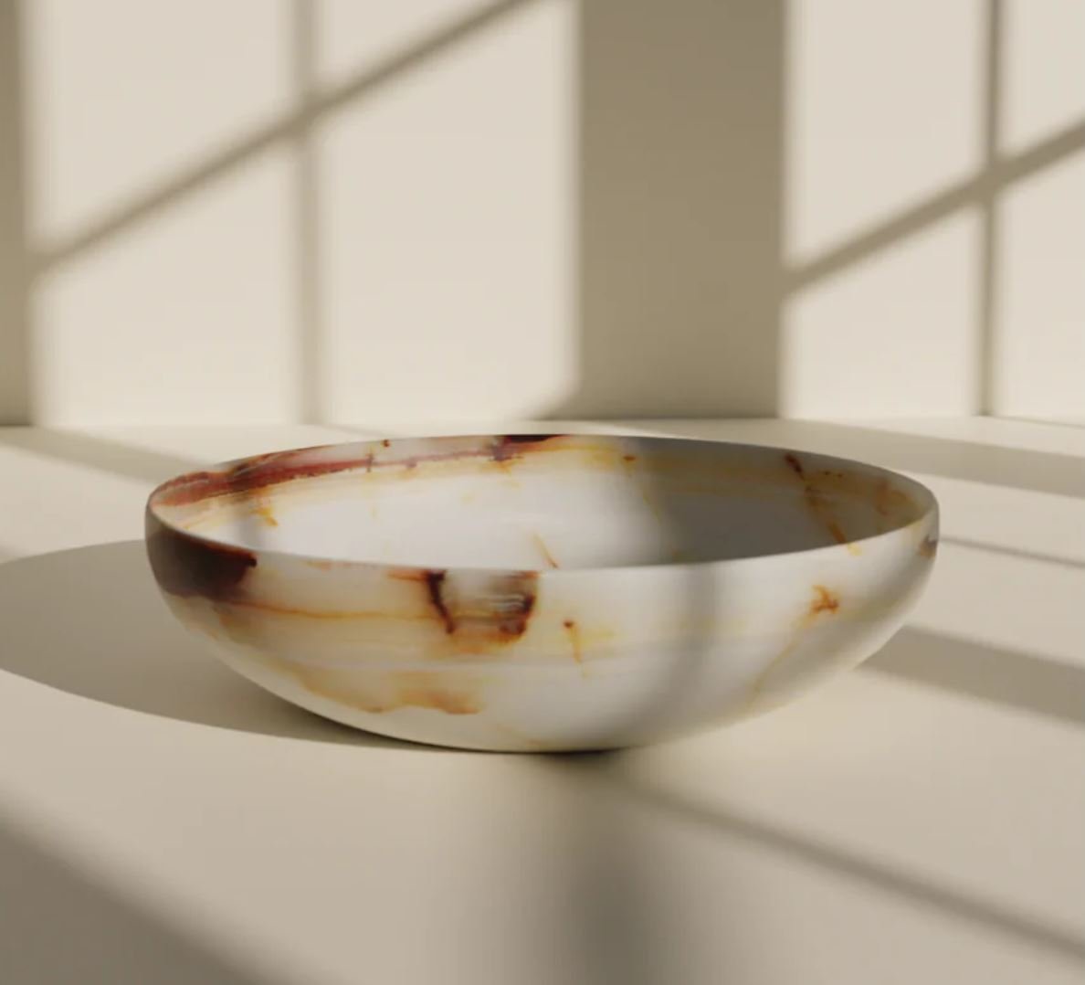 Laurus Light Green Onyx Bowl 12in - LaFayes