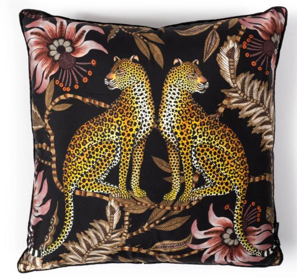 Lovebird Leopards Pillow Silk Night - LaFayes