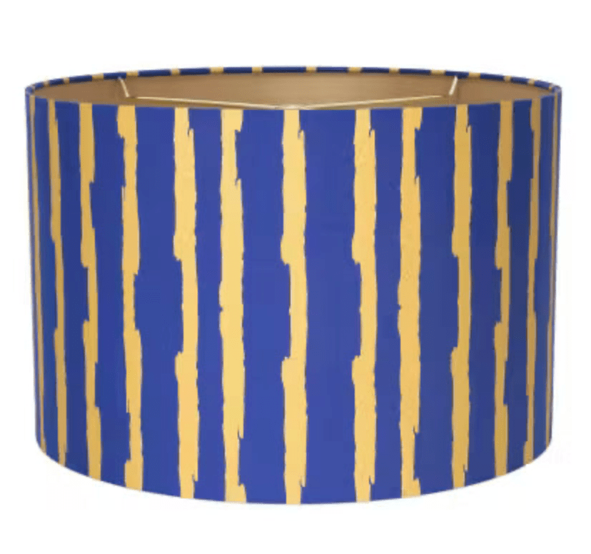 Moso Gold Table Lamp with Blue and Gold Shade - LaFayes