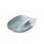 Murano Ivory & Turquoise Feather Swirl Oval Art Glass Bowl (Small) - LaFayes