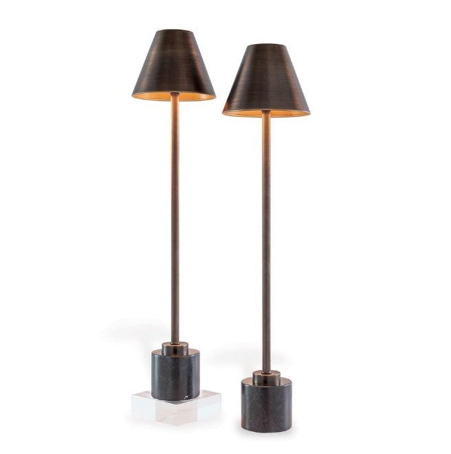 Parliament Buffet Lamp Brass Set - LaFayes