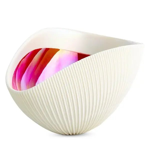 Small Deep Red Pleated Bowl - LaFayes