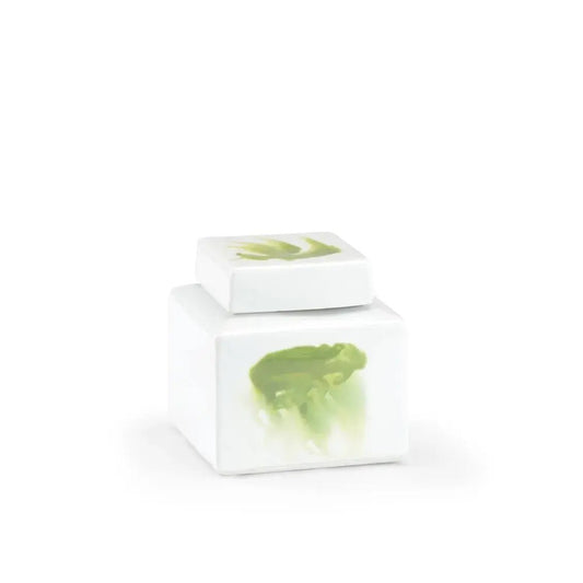 Small Green Jizhou Hand - Painted Glazed Porcelain Vase - LaFayes