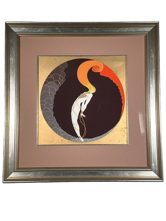 Vintage Erte Print "L'Amour", Framed - The Art of Broken Pieces